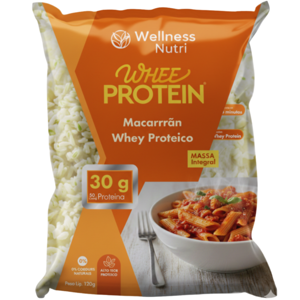 Macarrão Integral Protéico Whee Protein 120g - Wellness Nutri